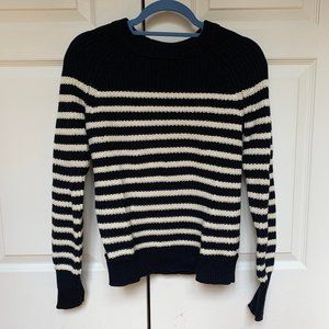 J. Crew Navy and White Striped Sweater